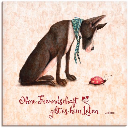 4057738108245 - Wandbild ARTLAND Lebensweisheit Freundschaft Bilder Gr B H 50 cm x 50 cm Leinwandbild Tiere 1 St beige (naturfarben) Bild Kunstdruck Metallbild Metallbilder Bilder als Alubild Leinwandbild Wandaufkleber oder Poster in versch Größen 4057738108245 - Wandbild ARTLAND Lebensweisheit Freundschaft Bilder Gr B H 50 cm x 50 cm Leinwandbild Tiere 1 St beige (naturfarben) Bild Kunstdruck Metallbild Metallbilder Bilder als Alubild Leinwandbild Wandaufkleber oder Poster in versch Größen