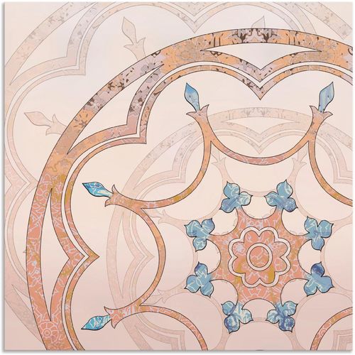 4059745264983 - Wandbild ARTLAND Boho Mandala Bilder Gr B H 50 cm x 50 cm Alu-Dibond-Druck Muster 1 St beige (natur) Bild Metallbild Metallbilder Bilder als Alubild Leinwandbild Wandaufkleber oder Poster in versch Größen