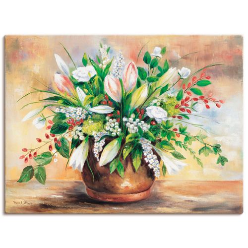 4055327462129 - Wandbild ARTLAND Blütenverschönerung Bilder Gr B H 60 cm x 45 cm Leinwandbild Blumen Querformat 1 St weiß Bild Poster Bilder als Leinwandbild Wandaufkleber oder in versch Größen