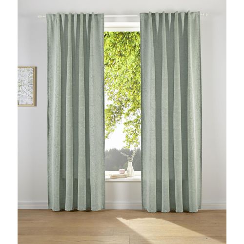 4004567281939 - Vorhang LESKA Gr 2 grün B132cm H175cm Jacquard Polyacryl Polyester LEGER HOME BY LENA GERCKE Gardinen blickdicht glatt gewebt monochrom verschiedene Größen