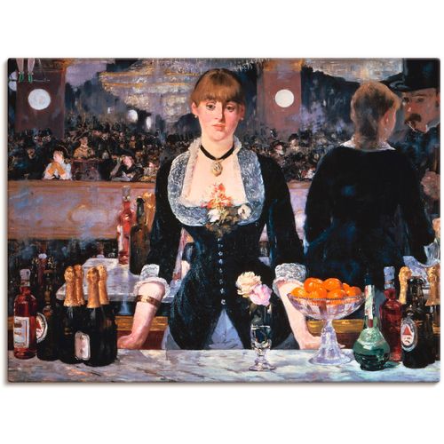 4058661413666 - Wandbild ARTLAND Die Bar des Folies-Bergeres um 1881 Bilder Gr B H 60 cm x 45 cm Leinwandbild Frau Querformat 1 St bunt Bild Poster Bilder als Alubild Leinwandbild Wandaufkleber oder in versch Größen