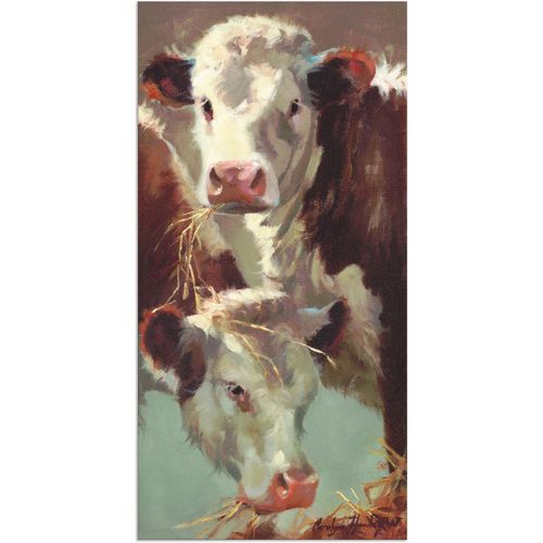 4058661333476 - Wandbild ARTLAND Kauen und Schlucken Bilder Gr B H 30 cm x 60 cm Alu-Dibond-Druck Haustiere Hochformat 1 St weiß Bild Metallbild Metallbilder Bilder als Alubild Leinwandbild Wandaufkleber oder Poster in versch Größen