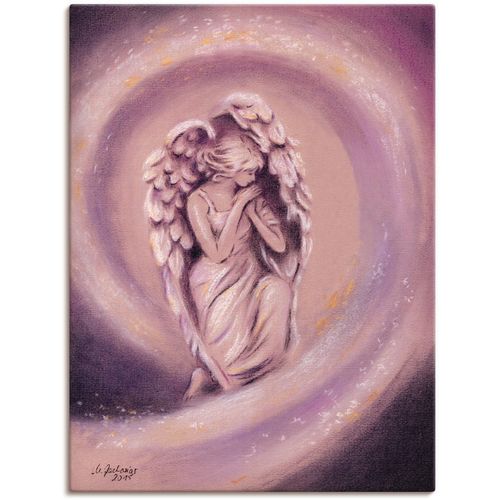 4057738886013 - Wandbild ARTLAND Schutzengel Bilder Gr B H 30 cm x 40 cm Leinwandbild Religion Hochformat 1 St lila Bild Poster Bilder als Alubild Leinwandbild Wandaufkleber oder in versch Größen
