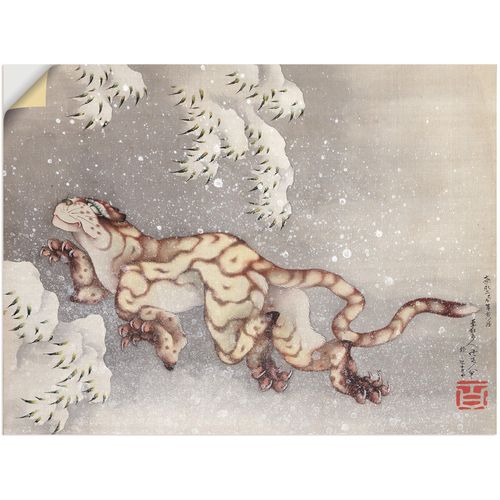 4062144532508 - Wandbild ARTLAND Tiger in einem Schneesturm Edo-Zeit Bilder Gr B H 80 cm x 60 cm Wandaufkleber - Vinyl Wildtiere 1 St beige (naturfarben) Bild Poster Bilder als Leinwandbild Wandaufkleber oder in versch Größen 4062144532508 - Wandbild ARTLAND Tiger in einem Schneesturm Edo-Zeit Bilder Gr B H 80 cm x 60 cm Wandaufkleber - Vinyl Wildtiere 1 St beige (naturfarben) Bild Poster Bilder als Leinwandbild Wandaufkleber oder in versch Größen