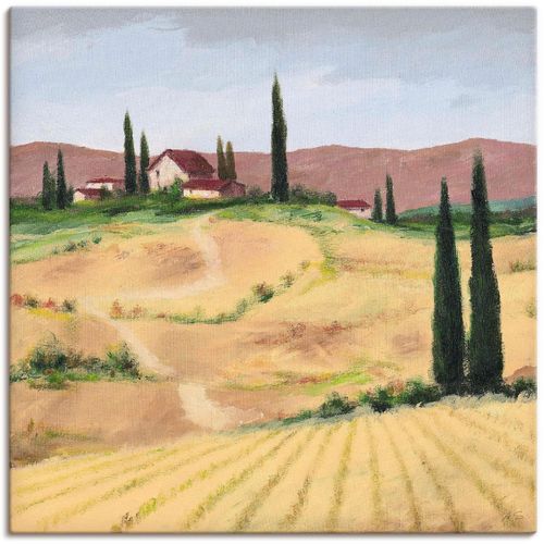 4055327141208 - Wandbild ARTLAND Die toskanische Landschaft IV Bilder Gr B H 50 cm x 50 cm Leinwandbild Bilder von Europa quadratisch 1 St braun Kunstdrucke als Alubild Leinwandbild Wandaufkleber oder Poster in versch Größen