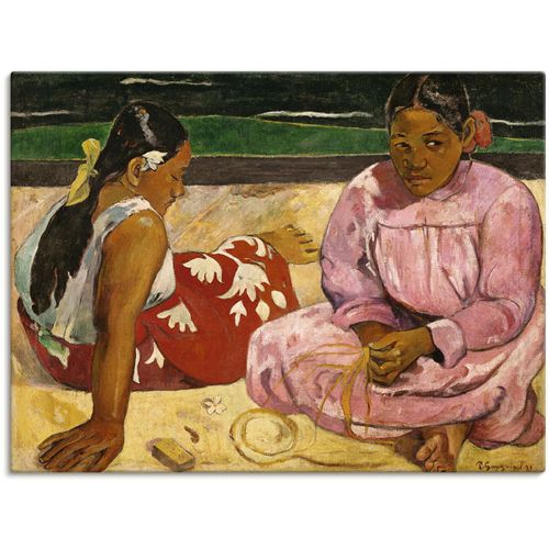 4055327688062 - Wandbild ARTLAND Frauen von Tahiti (oder Am Strand)1891 Bilder Gr B H 40 cm x 30 cm Leinwandbild Frau 1 St bunt Bild Poster Bilder als Leinwandbild Wandaufkleber oder in versch Größen