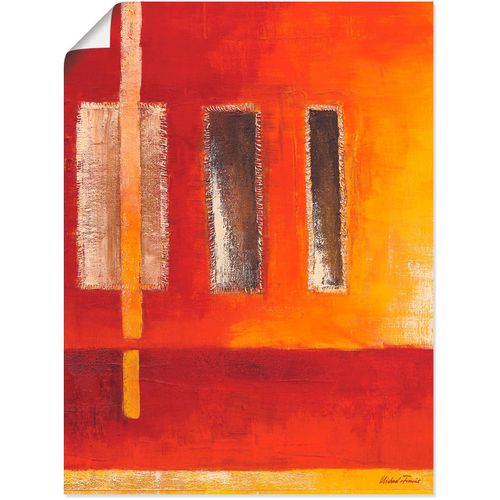 4055327287678 - Wandbild ARTLAND Felder I - Abstrakt Bilder Gr B H 45 cm x 60 cm Poster Muster 1 St rot Bild Poster Bilder als Alubild Leinwandbild Wandaufkleber oder in versch Größen
