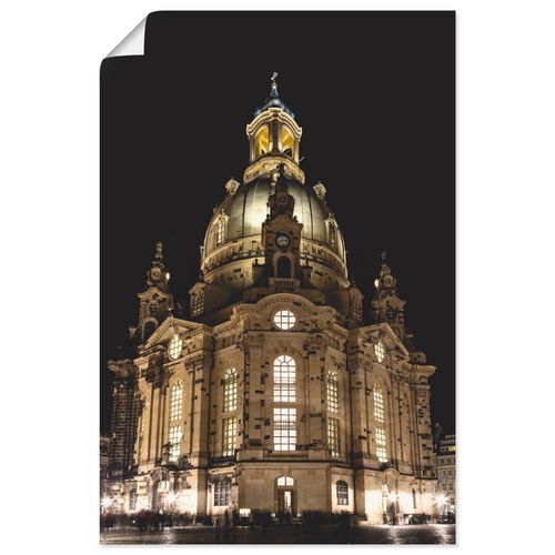 4059745556422 - Wandbild ARTLAND Erleuchtete Frauenkirche in Dresden Bilder Gr B H 40 cm x 60 cm Poster Gebäude Hochformat 1 St beige (naturfarben) Bild Poster Bilder als Alubild Leinwandbild Wandaufkleber oder in versch Größen