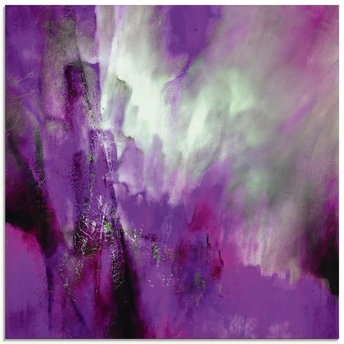 4059745956741 - Glasbild ARTLAND Rosa Licht Bilder Gr B H 30 cm x 30 cm Glasbild Gegenstandslos quadratisch 1 St pink Bild Glasbild Glasbilder Bilder in verschiedenen Größen
