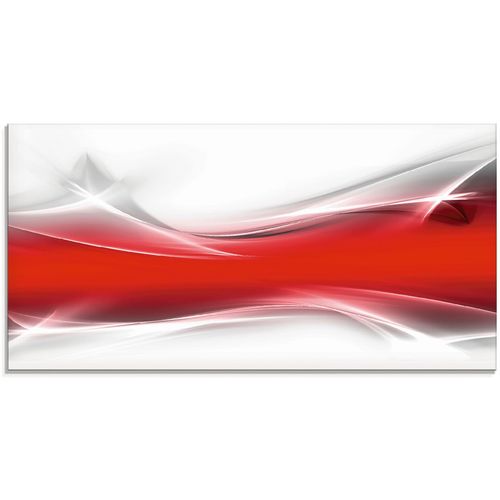 4057738975694 - Glasbild ARTLAND Kreatives Element Bilder Gr B H 60 cm x 30 cm Gegenstandslos 1 St rot Glasbilder Bilder in verschiedenen Größen