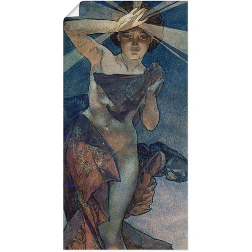 4062144337486 - Wandbild ARTLAND Sterne Der Morgenstern 1902 Bilder Gr B H 50 cm x 100 cm Poster Frau 1 St blau Bild Poster Bilder als Alubild Leinwandbild Wandaufkleber oder in versch Größen