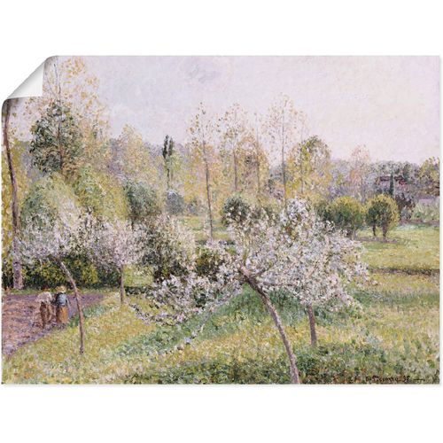 4055327552172 - Wandbild ARTLAND Blühende Apfelbäume in Eragny 1895 Bilder Gr B H 60 cm x 45 cm Poster Wiesen & Bäume 1 St grün Bild Poster Bilder als Leinwandbild Wandaufkleber oder in versch Größen