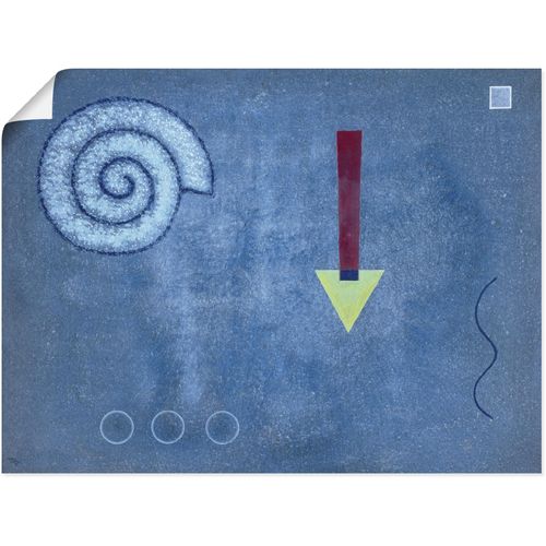 4057738040798 - Wandbild ARTLAND Grüne Spitze 1932 Bilder Gr B H 60 cm x 45 cm Poster Muster 1 St blau Bild Poster Bilder als Leinwandbild Wandaufkleber oder in versch Größen