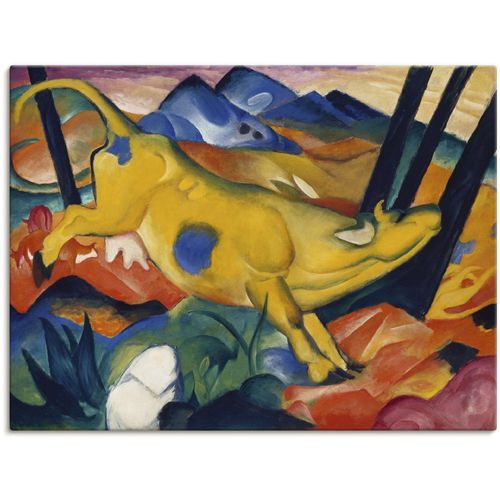 4058661191113 - Wandbild ARTLAND Die gelbe Kuh 1911 Bilder Gr B H 40 cm x 30 cm Leinwandbild Haustiere 1 St bunt Bild Poster Bilder als Alubild Leinwandbild Wandaufkleber oder in versch Größen