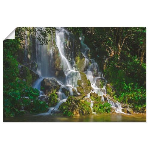 4062144277744 - Wandbild ARTLAND Wasserfall im Harz Bilder Gr B H 120 cm x 80 cm Poster Gewässer Querformat 1 St grün Bild Poster Bilder als Alubild Leinwandbild Wandaufkleber oder in versch Größen