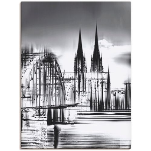 4055327314046 - Wandbild ARTLAND Köln Skyline Collage III Bilder Gr B H 30 cm x 40 cm Leinwandbild Deutschland 1 St grau Bild Kunstdruck Leinwandbild Kunstdrucke Bilder als Leinwandbild Wandaufkleber oder Poster in versch Größen