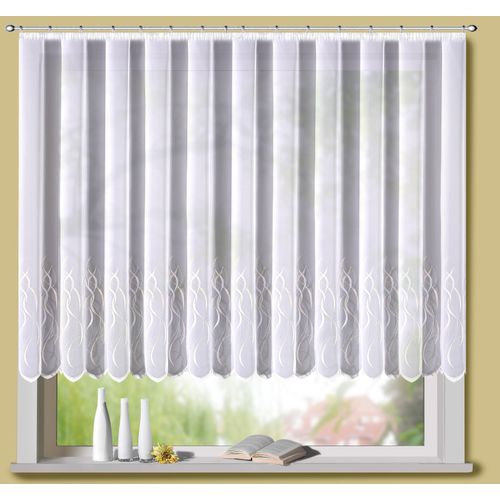 4028298290442 - Gardine STICKEREIEN PLAUEN Helena Gr 5 weiß Gardinen 175cm Kräuselband 300cm Polyester veredelt mit echter Plauener Spitze Stickerei B300cm H175cm