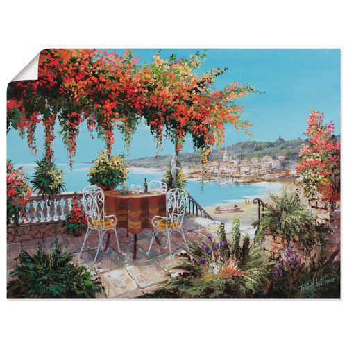 4057738443308 - Wandbild ARTLAND Macht mein Tag perfekt Bilder Gr B H 80 cm x 60 cm Poster Gewässer Querformat 1 St blau Bild Leinwandbild Kunstdrucke Bilder als Leinwandbild Wandaufkleber oder Poster in versch Größen