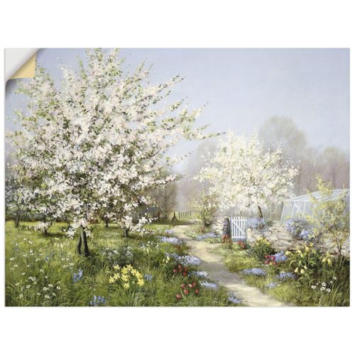 4062144392973 - Wandbild ARTLAND Frühlingsblüten Bilder Gr B H 40 cm x 30 cm Wandaufkleber - Vinyl Wiesen & Bäume Querformat 1 St grün Bild Poster Bilder als Leinwandbild Wandaufkleber oder in versch Größen