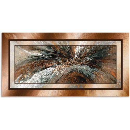 4059745027052 - Wandbild ARTLAND Gold Abstrakt 1 Bilder Gr B H 100 cm x 50 cm Alu-Dibond-Druck Gegenstandslos 1 St braun Bild Metallbild Metallbilder Bilder als Alubild Leinwandbild Wandaufkleber oder Poster in versch Größen