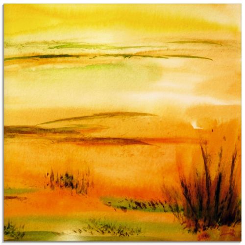 4055327673570 - Glasbild ARTLAND Heißer Sand Bilder Gr B H 20 cm x 20 cm Glasbild Wüste quadratisch 1 St orange Bild Glasbild Glasbilder Bilder in verschiedenen Größen