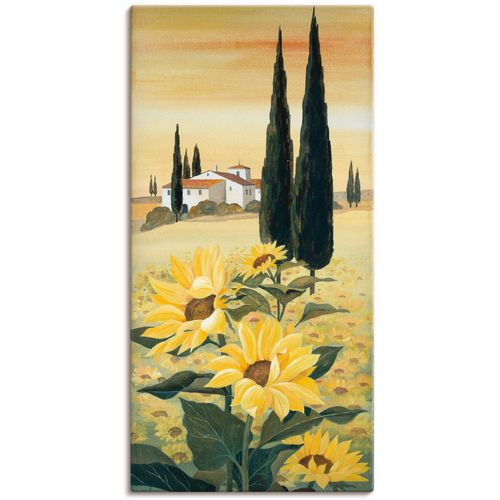 4055327823562 - Wandbild ARTLAND Südliche Weite Bilder Gr B H 30 cm x 60 cm Leinwandbild Blumen 1 St gelb Bild Kunstdruck Kunstdrucke Bilder als Leinwandbild Wandaufkleber oder Poster in versch Größen