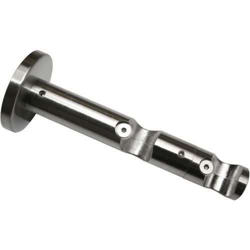 4003018245575 - Kombiträger Memphis Gardinenstangenhalterungen silberfarben (edelstahlfarben) Gardinenstangenhalter Serie Einzelprogramm Memphis Ø 16 mm
