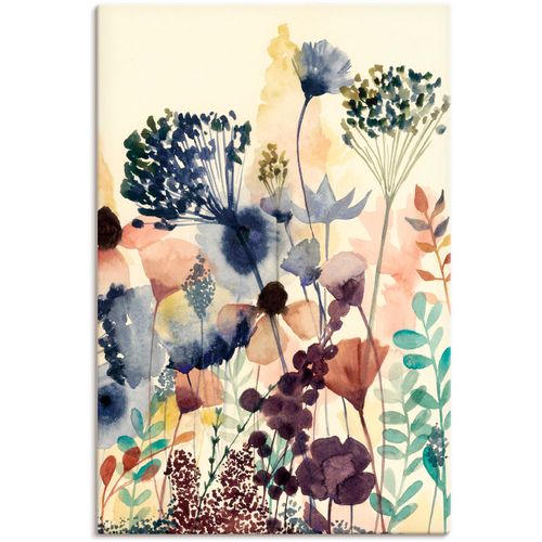 4058661374042 - Wandbild ARTLAND Sonnengetrocknete Blüten II Bilder Gr B H 20 cm x 30 cm Leinwandbild Blumenwiese Hochformat 1 St bunt Bild Metallbild Metallbilder Bilder als Alubild Leinwandbild Wandaufkleber oder Poster in versch Größen