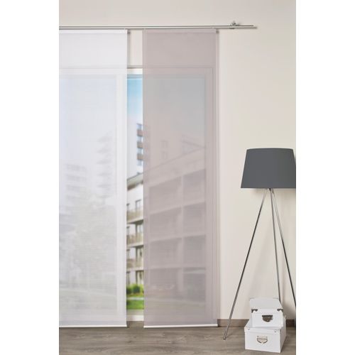 4056751322898 - Schiebegardine VISION S ROM Gr 1 grau (taupe) B60cm H260cm Polyester Gardinen HxB 260x60 Schiebevorhang Bambusoptik Digitaldruck