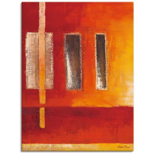 4055327156233 - Wandbild ARTLAND Felder I - Abstrakt Bilder Gr B H 30 cm x 40 cm Leinwandbild Muster 1 St rot Bild Poster Bilder als Alubild Leinwandbild Wandaufkleber oder in versch Größen