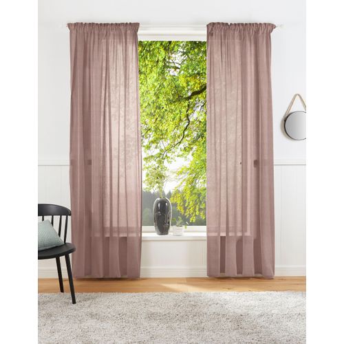 4004567294687 - Vorhang LEGER HOME BY LENA GERCKE Lanea Gardinen Gr 175 cm Multifunktionsband 135 cm orange (terra) Esszimmergardinen Leinenoptikhalbtransparent verschiedene Größen