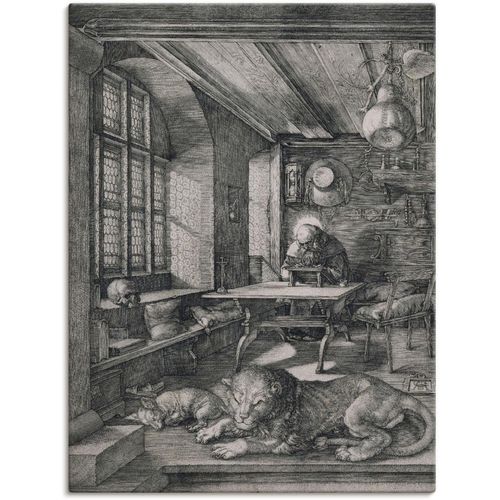 4055327100007 - Wandbild ARTLAND Hieronymus im Gehäuse 1514 Bilder Gr B H 30 cm x 40 cm Leinwandbild Religion 1 St schwarz Bild Poster Bilder als Leinwandbild Wandaufkleber oder in versch Größen