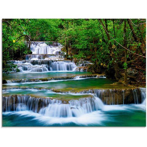 4062144101476 - Glasbild ARTLAND Tiefen Wald Wasserfall Bilder Gr B H 60 cm x 45 cm Glasbild Gewässer 1 St grün Glasbilder in verschiedenen Größen 4062144101476 - Glasbild ARTLAND Tiefen Wald Wasserfall Bilder Gr B H 60 cm x 45 cm Glasbild Gewässer 1 St grün Glasbilder in verschiedenen Größen