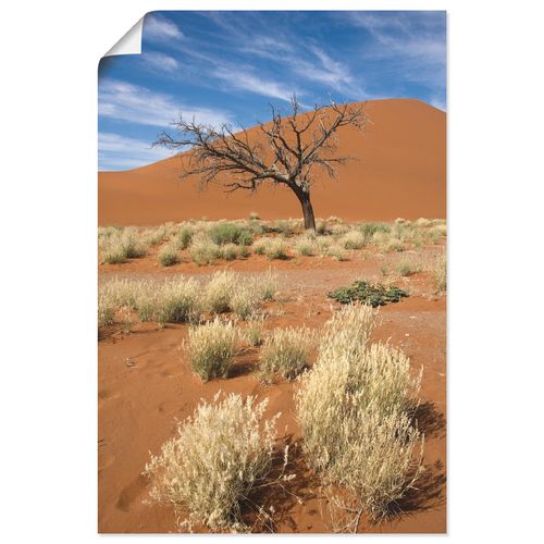4059745659604 - Wandbild ARTLAND Namib-Wüste 2 Bilder Gr B H 40 cm x 60 cm Poster Afrika Hochformat 1 St orange Bild Poster Bilder als Alubild Leinwandbild Wandaufkleber oder in versch Größen