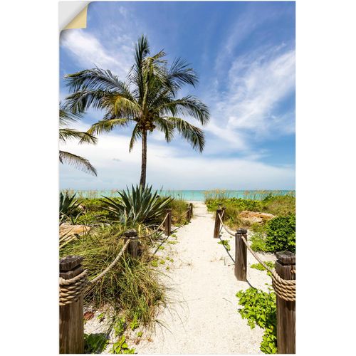 4062144652596 - Wandbild ARTLAND Weg zum Strand II Bilder Gr B H 60 cm x 90 cm Wandaufkleber - Vinyl Strandbilder Hochformat 1 St grün Kunstdrucke als Alubild Leinwandbild Wandaufkleber oder Poster in versch Größen
