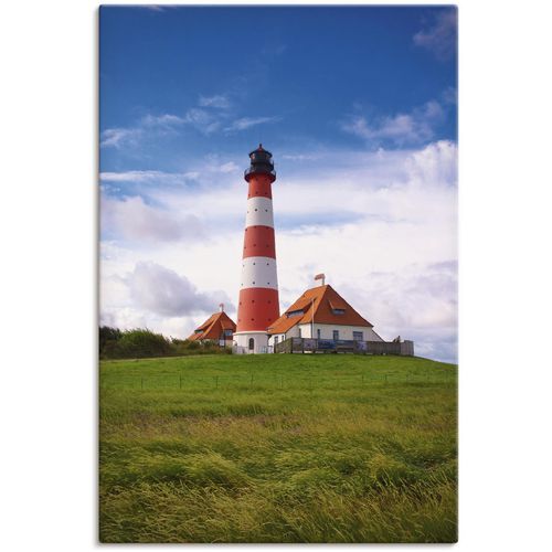 4059745286527 - Wandbild ARTLAND Westerhever Leuchtturm Bilder Gr B H 40 cm x 60 cm Leinwandbild Gebäude 1 St bunt Kunstdrucke Bilder als Alubild Leinwandbild Wandaufkleber oder Poster in versch Größen