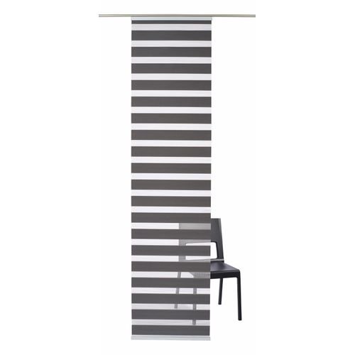 4003018280088 - Schiebegardine Flächenvorhang Day+Night grau B60cm H245cm Polyester Gardinen mit Aluminiumprofil inklusive Gleiter