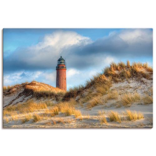 4058661461513 - Wandbild ARTLAND Prerow Leuchtturm Bilder Gr B H 30 cm x 20 cm Leinwandbild Gebäude Querformat 1 St gelb Bild Poster Bilder als Alubild Leinwandbild Wandaufkleber oder in versch Größen