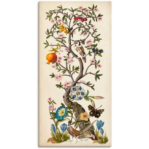 4058661372321 - Wandbild ARTLAND Chinoiserie Natur I Bilder Gr B H 75 cm x 150 cm Leinwandbild Pflanzen Hochformat 1 St beige (naturfarben) Bild Poster Bilder als Alubild Leinwandbild Wandaufkleber oder in versch Größen