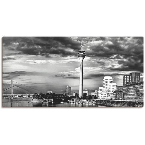 4055327338394 - Wandbild ARTLAND Düsseldorf Collage Skyline 10 Bilder Gr B H 100 cm x 50 cm Leinwandbild Deutschland 1 St schwarz Bild Kunstdruck Kunstdrucke Bilder als Leinwandbild Wandaufkleber oder Poster in versch Größen