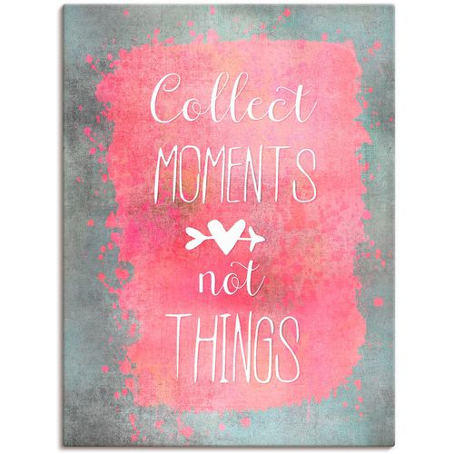 4057738846154 - Wandbild ARTLAND Momente Bilder Gr B H 30 cm x 40 cm Leinwandbild Sprüche & Texte Hochformat 1 St pink Bild Poster Bilder als Alubild Leinwandbild Wandaufkleber oder in versch Größen