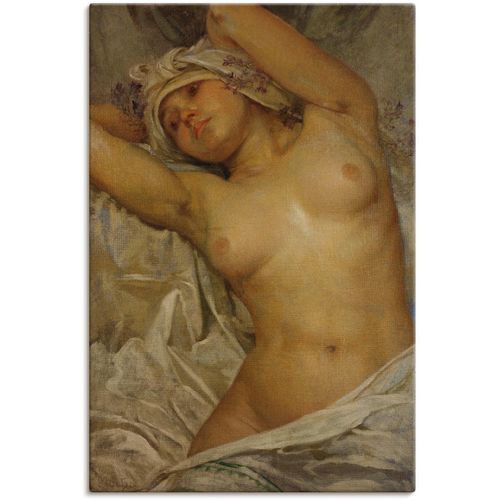 4058661216984 - Wandbild ARTLAND Mädchenakt 1922 Bilder Gr B H 80 cm x 120 cm Leinwandbild Frau 1 St braun Bild Metallbild Metallbilder Bilder als Alubild Leinwandbild Wandaufkleber oder Poster in versch Größen