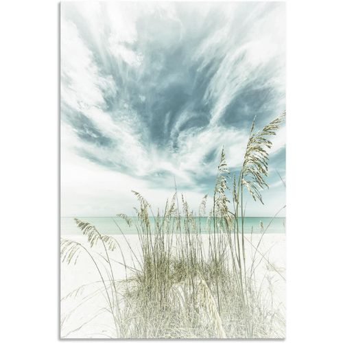 4062144650028 - Wandbild ARTLAND Himmlische Stille am Strand Vintage Bilder Gr B H 80 cm x 120 cm Alu-Dibond-Druck Strandbilder Hochformat 1 St weiß Kunstdrucke als Alubild Leinwandbild Wandaufkleber oder Poster in versch Größen