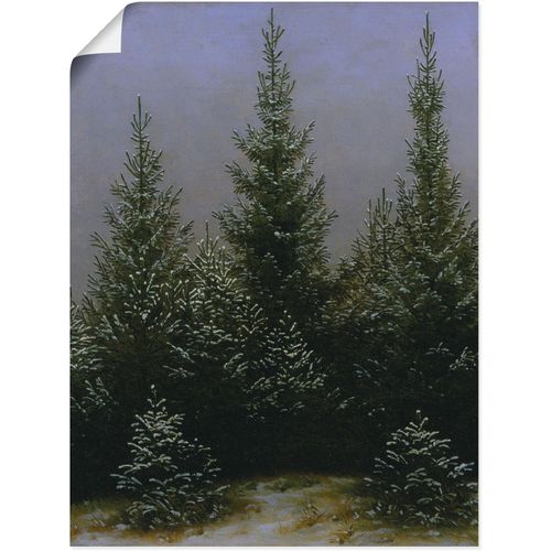 4058661178916 - Wandbild ARTLAND Fichtendickicht im Schnee Dresdner Heide Bilder Gr B H 30 cm x 40 cm Poster Bäume 1 St grün Bild Poster Bilder als Alubild Leinwandbild Wandaufkleber oder in versch Größen