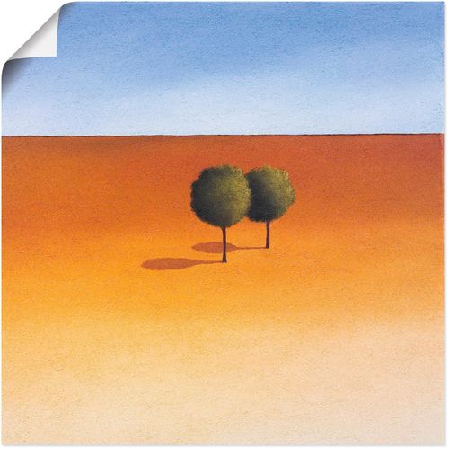 4055327432740 - Wandbild ARTLAND Bäume Bilder Gr B H 30 cm x 30 cm Poster Bäume 1 St orange Bild Kunstdruck Leinwandbild Kunstdrucke Bilder als Leinwandbild Wandaufkleber oder Poster in versch Größen