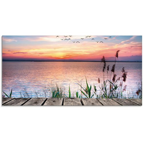 4058661637710 - Glasbild ARTLAND Der See in den Farben der Wolken Bilder Gr B H 100 cm x 50 cm Glasbild Gewässer 1 St blau Glasbilder in verschiedenen Größen 4058661637710 - Glasbild ARTLAND Der See in den Farben der Wolken Bilder Gr B H 100 cm x 50 cm Glasbild Gewässer 1 St blau Glasbilder in verschiedenen Größen