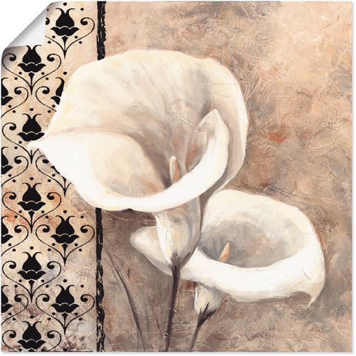4062144596838 - Wandbild ARTLAND Klassische Callas Bilder Gr B H 40 cm x 40 cm Poster Blumenbilder quadratisch 1 St beige (naturfarben) Kunstdrucke als Alubild Leinwandbild Wandaufkleber oder Poster in versch Größen
