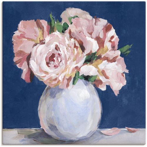 4062144699348 - Wandbild ARTLAND Süße Pfingstrosen in der Vase Bilder Gr B H 50 cm x 50 cm Leinwandbild Blumenbilder quadratisch 1 St pink Kunstdrucke als Alubild Leinwandbild Wandaufkleber oder Poster in versch Größen