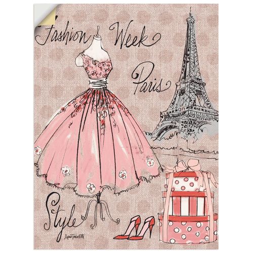 4062144447468 - Wandbild ARTLAND Fashion Week III Bilder Gr B H 45 cm x 60 cm Wandaufkleber - Vinyl Mode Hochformat 1 St pink Bild Poster Bilder als Leinwandbild Wandaufkleber oder in versch Größen