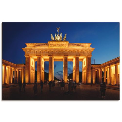4062144039410 - Wandbild ARTLAND Brandenburger Tor bei Abenddämmerung Bilder Gr B H 30 cm x 20 cm Leinwandbild Gebäude Querformat 1 St blau Bild Leinwandbild Kunstdrucke Bilder als Alubild Leinwandbild Wandaufkleber oder Poster in versch Größen